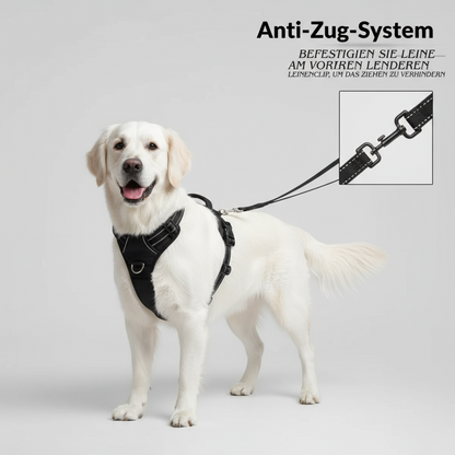 Hundegeschirr ohne Zug - reflektierend, verstellbar und weich gepolstert