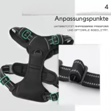 Hundegeschirr ohne Zug - reflektierend, verstellbar und weich gepolstert