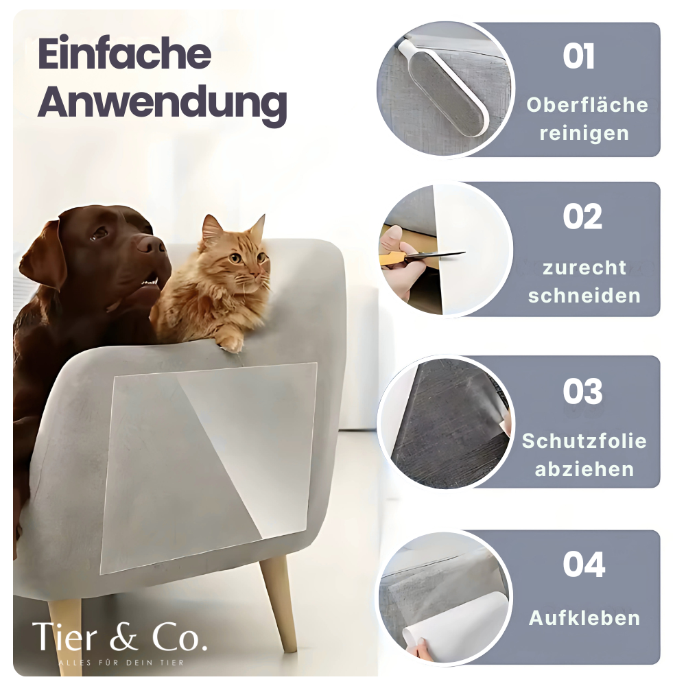 Anti-Kratz-Folie für Katzen – Transparenter Möbelschutz & Training