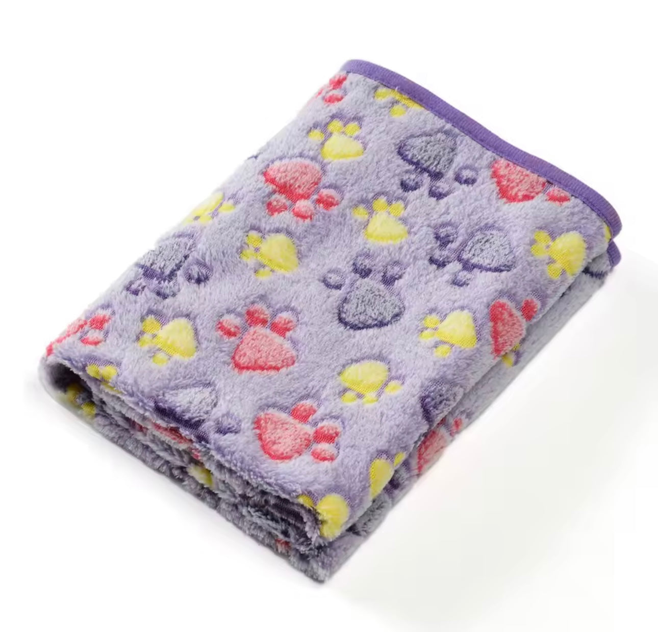 Warme Fleecedecke mit süßen 🐾 Pfotenabdrücken 🐾 waschbar & schnelltrocknend