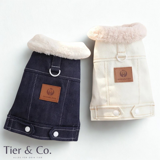 Winterjacke für Hunde und Katzen - Stylisch im Denim -Look