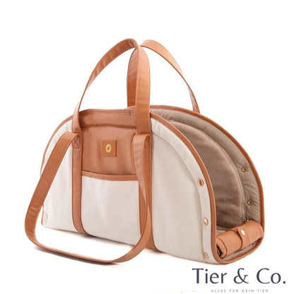 Hochwertige Haustiertasche aus Leder mit verdicktem Kaninchenfellfutter