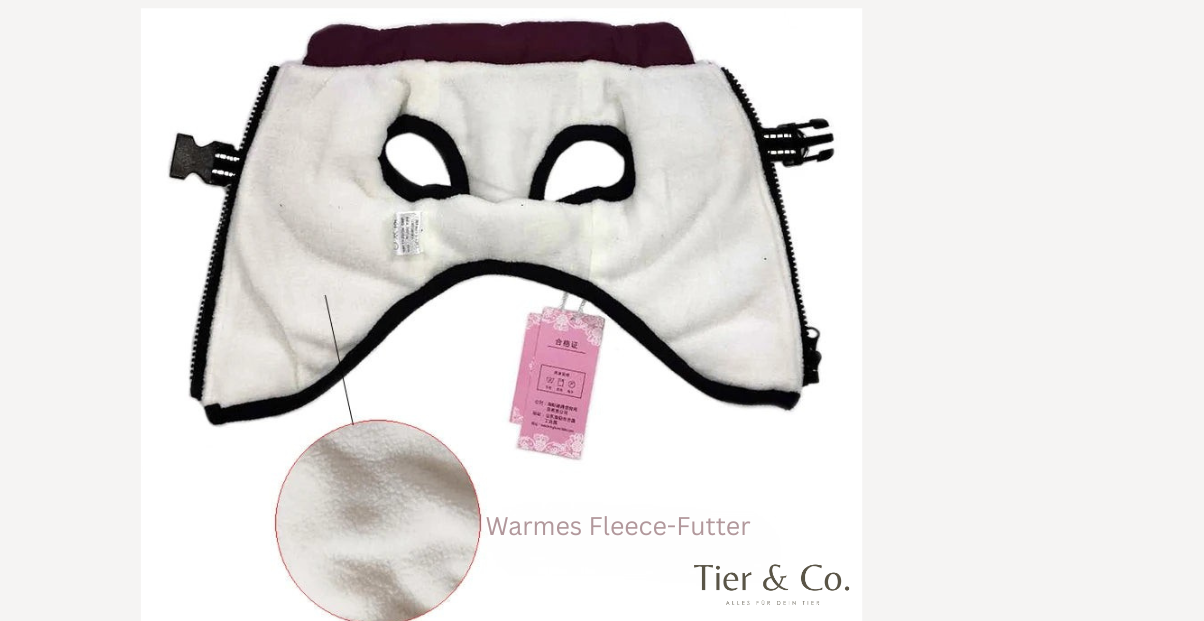 Warme Hundejacke mit intergrierrtem Geschirr