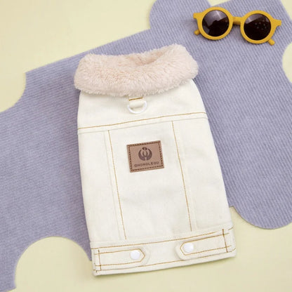 Winterjacke für Hunde und Katzen - Stylisch im Denim -Look