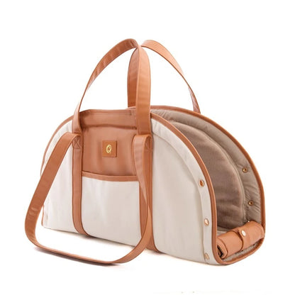 Hochwertige Haustiertasche aus Leder mit verdicktem Kaninchenfellfutter